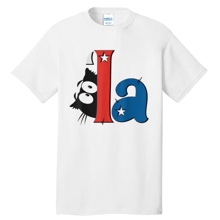 Funny Cat Comma La Kamala Harris For President 2024 Election Tall T-Shirt