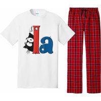 Funny Cat Comma La Kamala Harris For President 2024 Election Pajama Set