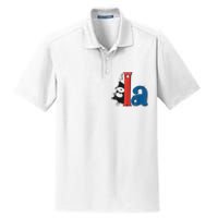 Funny Cat Comma La Kamala Harris For President 2024 Election Dry Zone Grid Polo