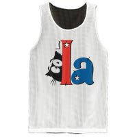 Funny Cat Comma La Kamala Harris For President 2024 Election Mesh Reversible Basketball Jersey Tank