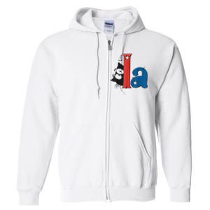 Funny Cat Comma La Kamala Harris For President 2024 Election Full Zip Hoodie