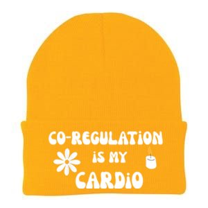 Flower Candle Co Regulation Is My Cardio Groovy Flowers Candle Wick Knit Cap Winter Beanie