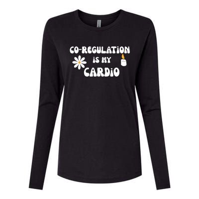 Flower Candle Co Regulation Is My Cardio Groovy Flowers Candle Wick Womens Cotton Relaxed Long Sleeve T-Shirt