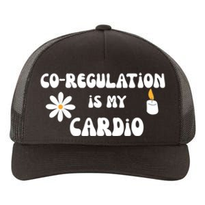 Flower Candle Co Regulation Is My Cardio Groovy Flowers Candle Wick Yupoong Adult 5-Panel Trucker Hat