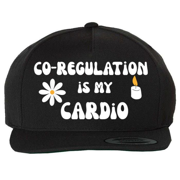 Flower Candle Co Regulation Is My Cardio Groovy Flowers Candle Wick Wool Snapback Cap