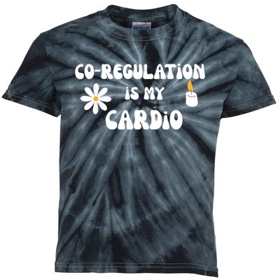 Flower Candle Co Regulation Is My Cardio Groovy Flowers Candle Wick Kids Tie-Dye T-Shirt