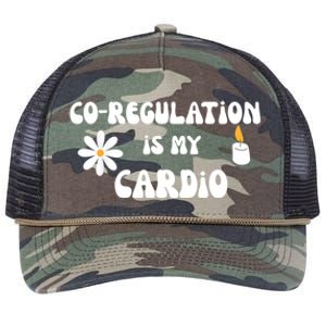 Flower Candle Co Regulation Is My Cardio Groovy Flowers Candle Wick Retro Rope Trucker Hat Cap