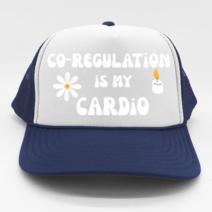 Flower Candle Co Regulation Is My Cardio Groovy Flowers Candle Wick Trucker Hat