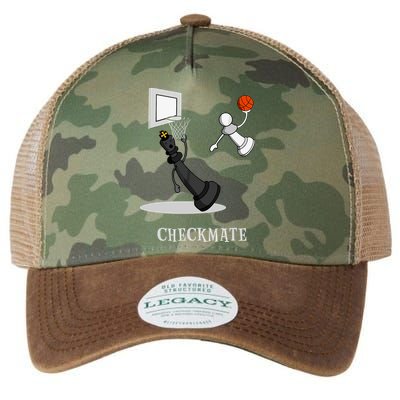 Funny Checkmate Chess Basketball Game Board King Pawn Piece Legacy Tie Dye Trucker Hat