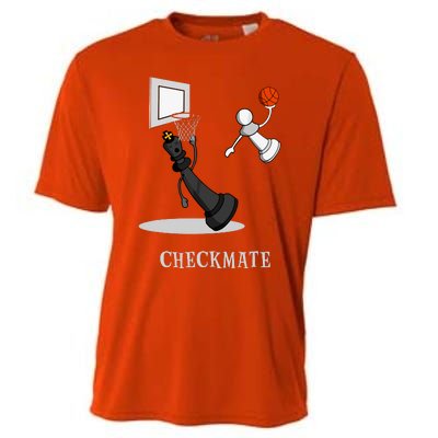 Funny Checkmate Chess Basketball Game Board King Pawn Piece Cooling Performance Crew T-Shirt