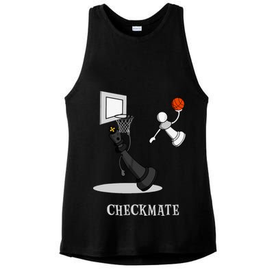 Funny Checkmate Chess Basketball Game Board King Pawn Piece Ladies PosiCharge Tri-Blend Wicking Tank
