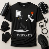 Funny Checkmate Chess Basketball Game Board King Pawn Piece Cooling Performance Crew T-Shirt