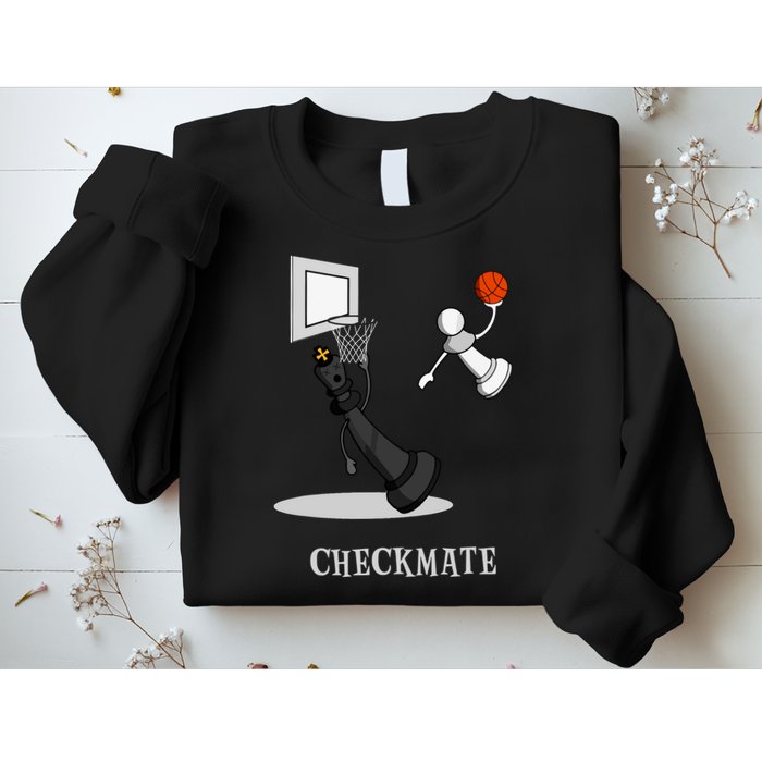 Funny Checkmate Chess Basketball Game Board King Pawn Piece Sweatshirt