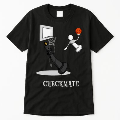 Funny Checkmate Chess Basketball Game Board King Pawn Piece Tall T-Shirt