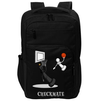Funny Checkmate Chess Basketball Game Board King Pawn Piece Impact Tech Backpack