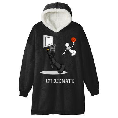 Funny Checkmate Chess Basketball Game Board King Pawn Piece Hooded Wearable Blanket