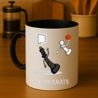 Funny Checkmate Chess Basketball Game Board King Pawn Piece Mug