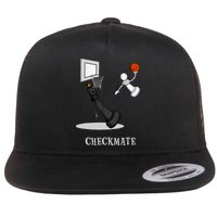 Funny Checkmate Chess Basketball Game Board King Pawn Piece Flat Bill Trucker Hat
