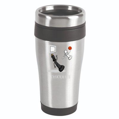 Funny Checkmate Chess Basketball Game Board King Pawn Piece 16oz Travel Tumbler