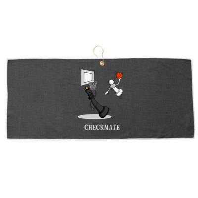 Funny Checkmate Chess Basketball Game Board King Pawn Piece Large Microfiber Waffle Golf Towel
