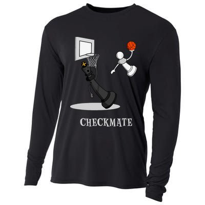 Funny Checkmate Chess Basketball Game Board King Pawn Piece Cooling Performance Long Sleeve Crew