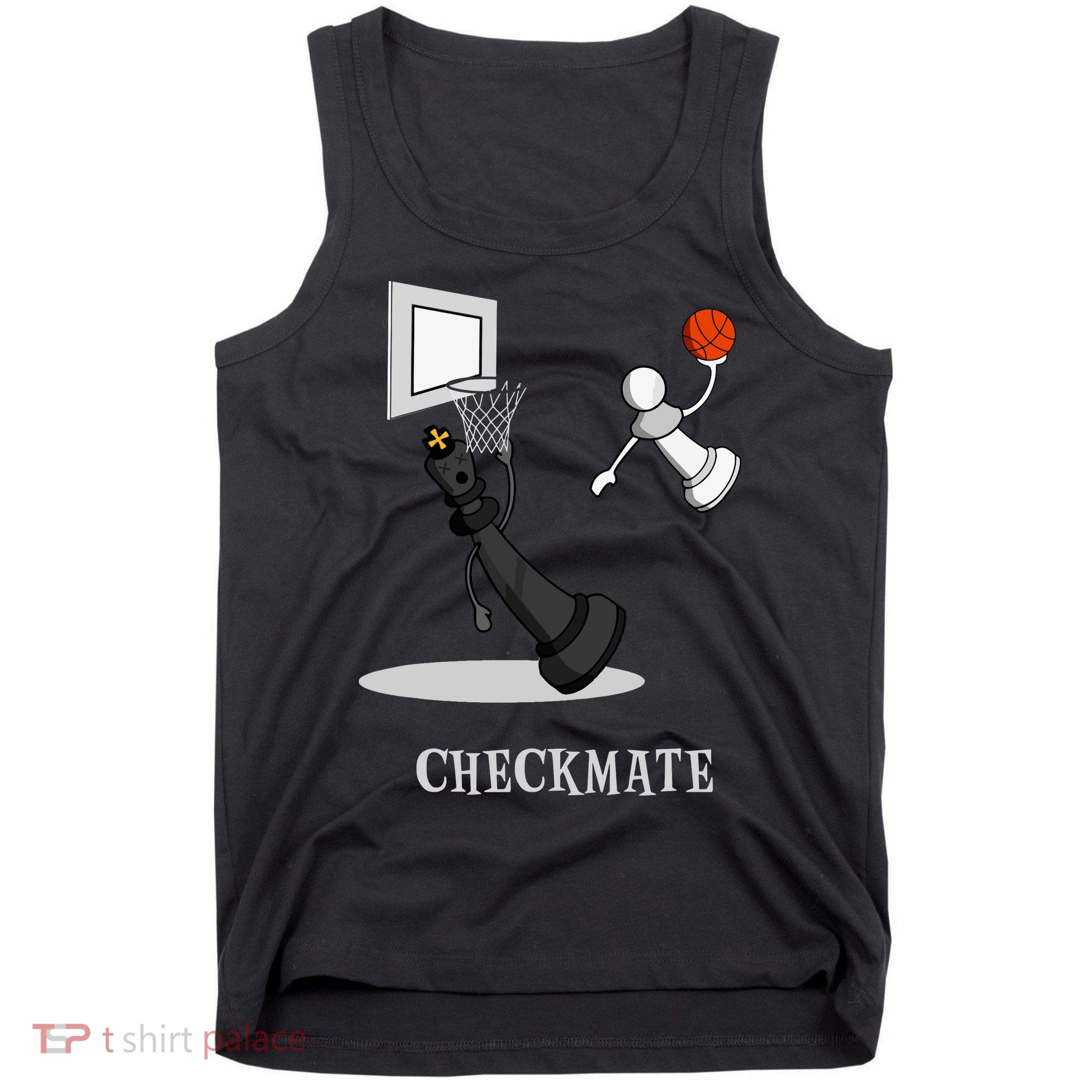 Funny Checkmate Chess Basketball Game Board King Pawn Piece Tank Top