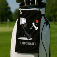Funny Checkmate Chess Basketball Game Board King Pawn Piece Golf Towel