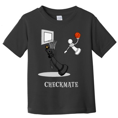 Funny Checkmate Chess Basketball Game Board King Pawn Piece Toddler T-Shirt