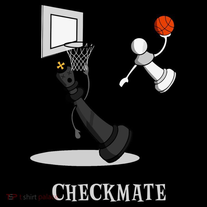 Funny Checkmate Chess Basketball Game Board King Pawn Piece Cropped Pullover Crew