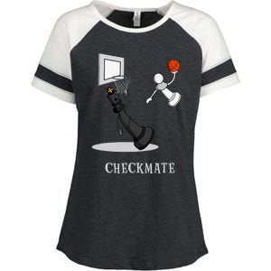 Funny Checkmate Chess Basketball Game Board King Pawn Piece Enza Ladies Jersey Colorblock Tee