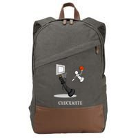 Funny Checkmate Chess Basketball Game Board King Pawn Piece Cotton Canvas Backpack