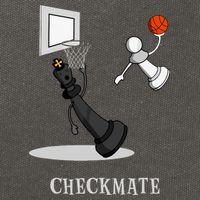 Funny Checkmate Chess Basketball Game Board King Pawn Piece Cotton Canvas Backpack