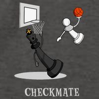 Funny Checkmate Chess Basketball Game Board King Pawn Piece Vector Backpack