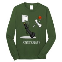 Funny Checkmate Chess Basketball Game Board King Pawn Piece Long Sleeve Shirt