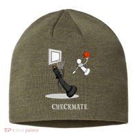 Funny Checkmate Chess Basketball Game Board King Pawn Piece Sustainable Beanie