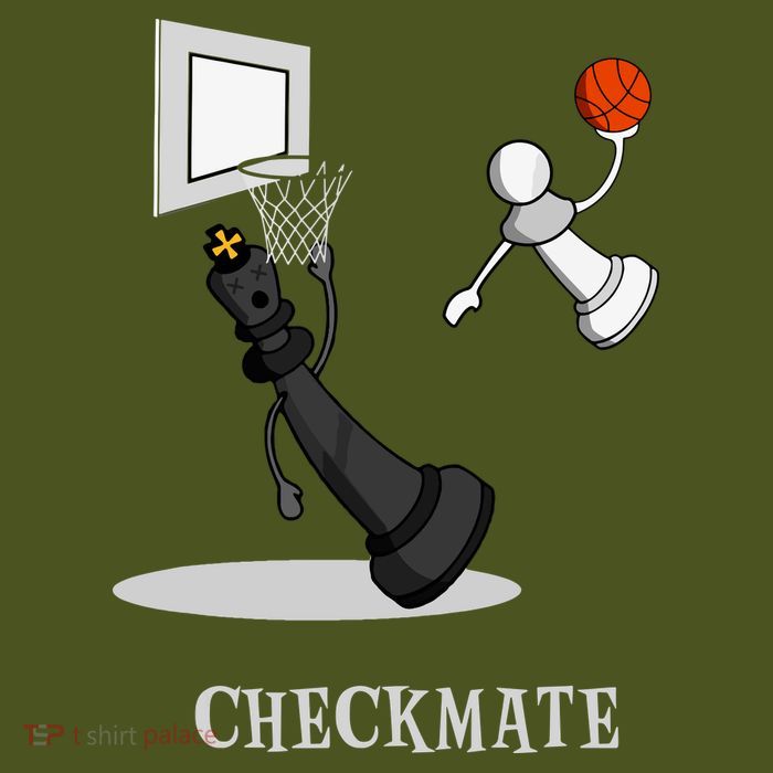 Funny Checkmate Chess Basketball Game Board King Pawn Piece Premium T-Shirt