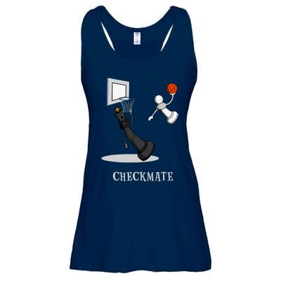 Funny Checkmate Chess Basketball Game Board King Pawn Piece Ladies Essential Flowy Tank