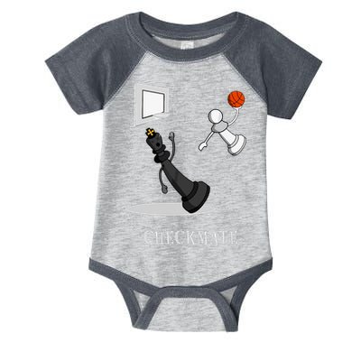 Funny Checkmate Chess Basketball Game Board King Pawn Piece Infant Baby Jersey Bodysuit