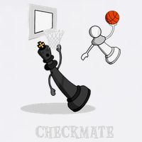 Funny Checkmate Chess Basketball Game Board King Pawn Piece Garment-Dyed Sweatshirt