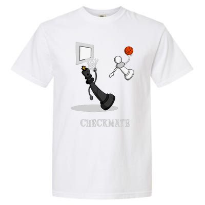 Funny Checkmate Chess Basketball Game Board King Pawn Piece Garment-Dyed Heavyweight T-Shirt