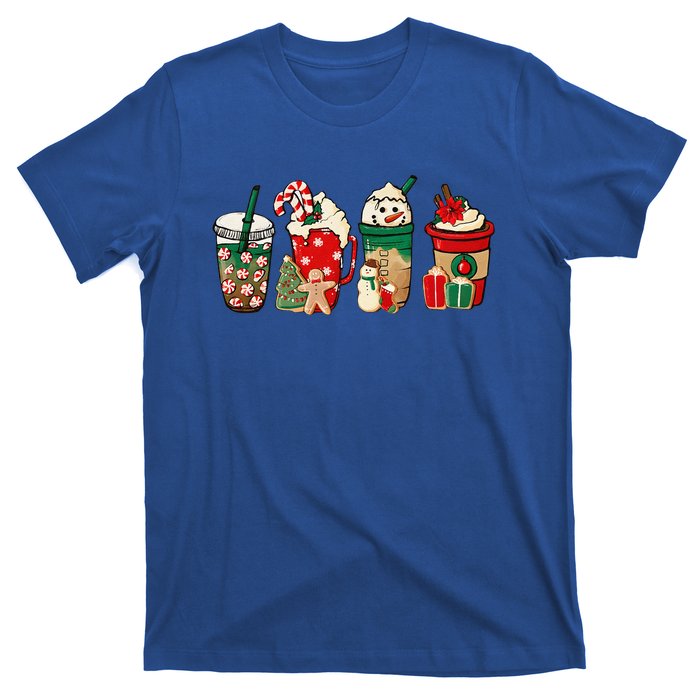 Funny Christmas Coffee Lover Cute Snowman Latte Xmas Holiday T-Shirt