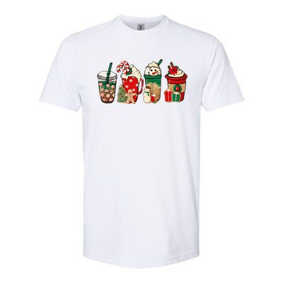 Funny Christmas Coffee Lover Cute Snowman Latte Xmas Holiday Softstyle® CVC T-Shirt