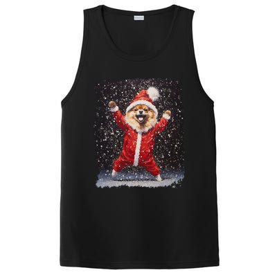 Funny Christmas Dog Pomeranian Gift PosiCharge Competitor Tank