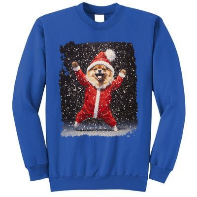 Funny Christmas Dog Pomeranian Gift Sweatshirt