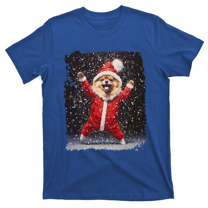 Funny Christmas Dog Pomeranian Gift T-Shirt