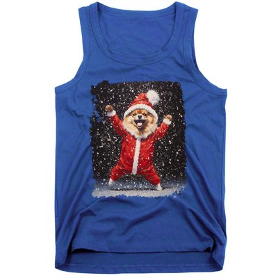 Funny Christmas Dog Pomeranian Gift Tank Top