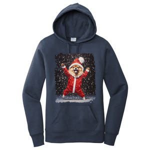 Funny Christmas Dog Pomeranian Gift Women's Pullover Hoodie