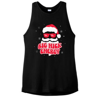 Funny Christmas Design Big Nick Energy Santa Xmas Ladies PosiCharge Tri-Blend Wicking Tank