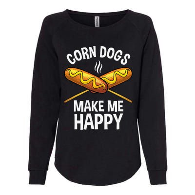 Funny Corn Dog For Women Corn Dog Hot Dog Lovers Womens California Wash Sweatshirt