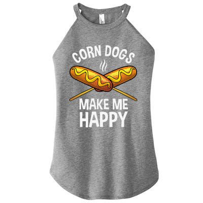 Funny Corn Dog For Women Corn Dog Hot Dog Lovers Women’s Perfect Tri Rocker Tank